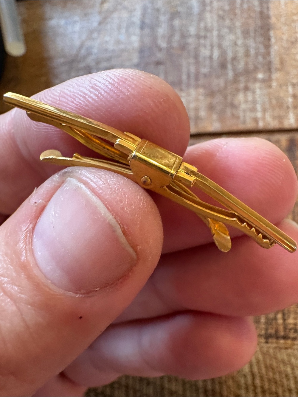 Vintage signed HICKOK Gold Tie Clip for Men - Classic Metal Finish-Engravable